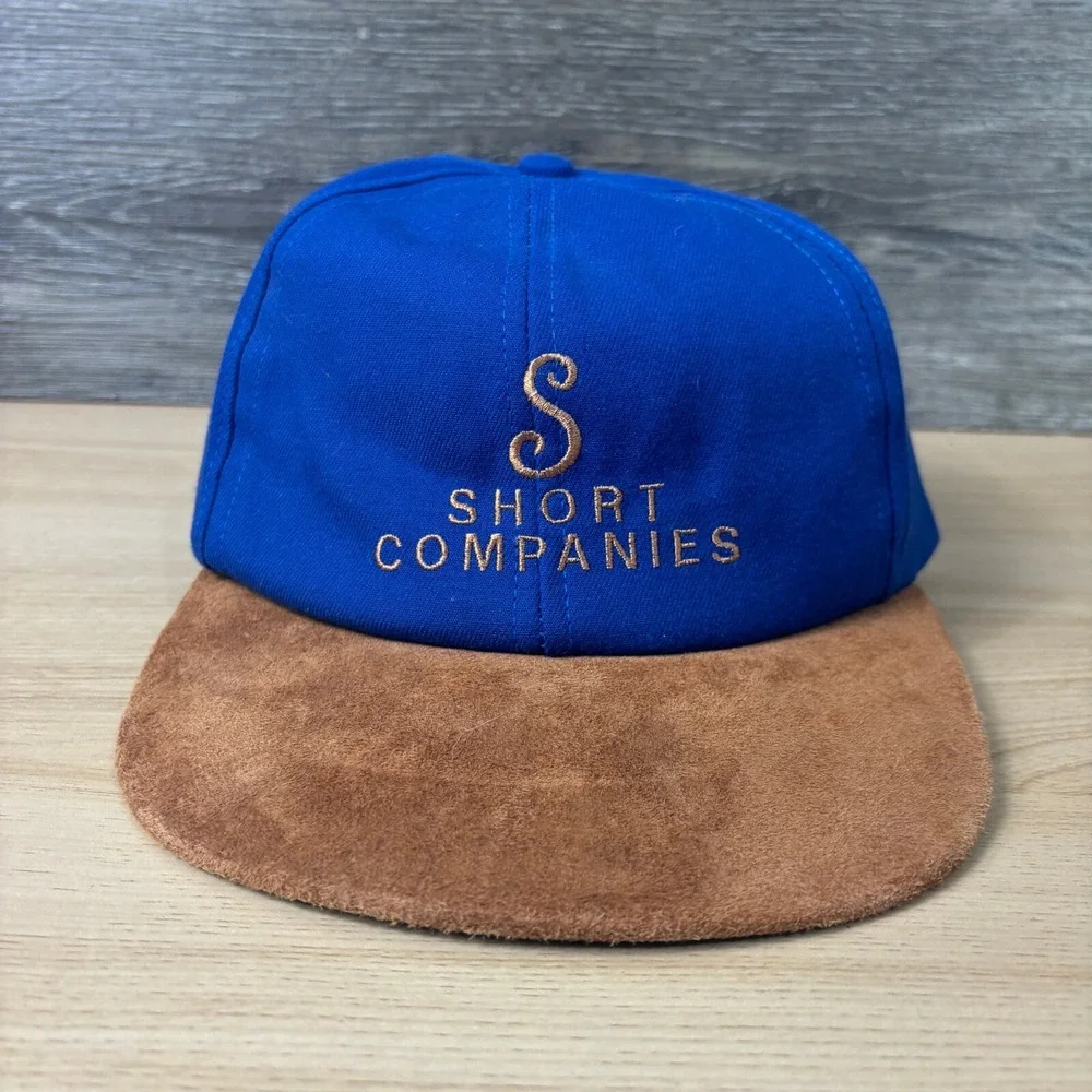 Vintage Short Companies Hat Cap Snapback Blue USA Made One Size‎ Adjustable